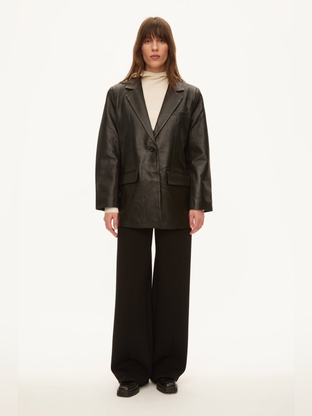 Oval Square Lambs Leather Proven Blazer Jacket, BNWT, size XS/S