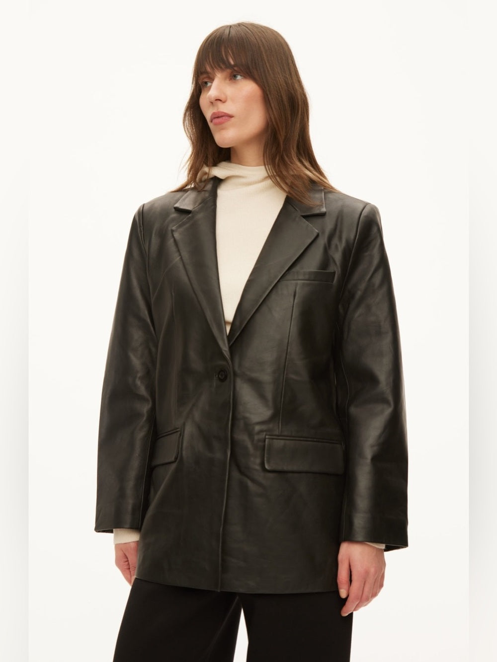 Oval Square Lambs Leather Proven Blazer Jacket, BNWT, size XS/S