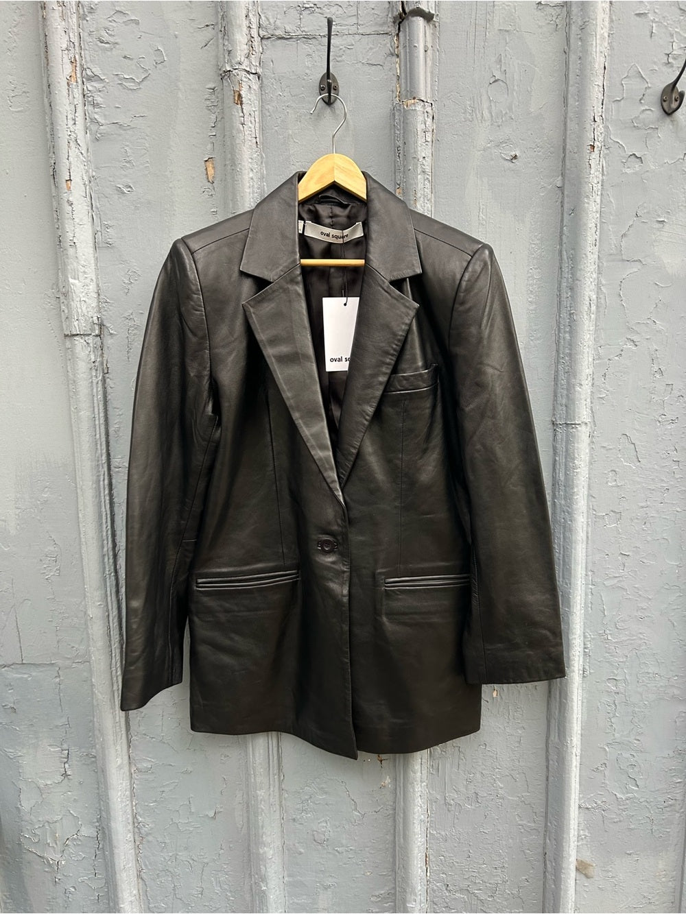 Oval Square Lambs Leather Proven Blazer Jacket, BNWT, size XS/S