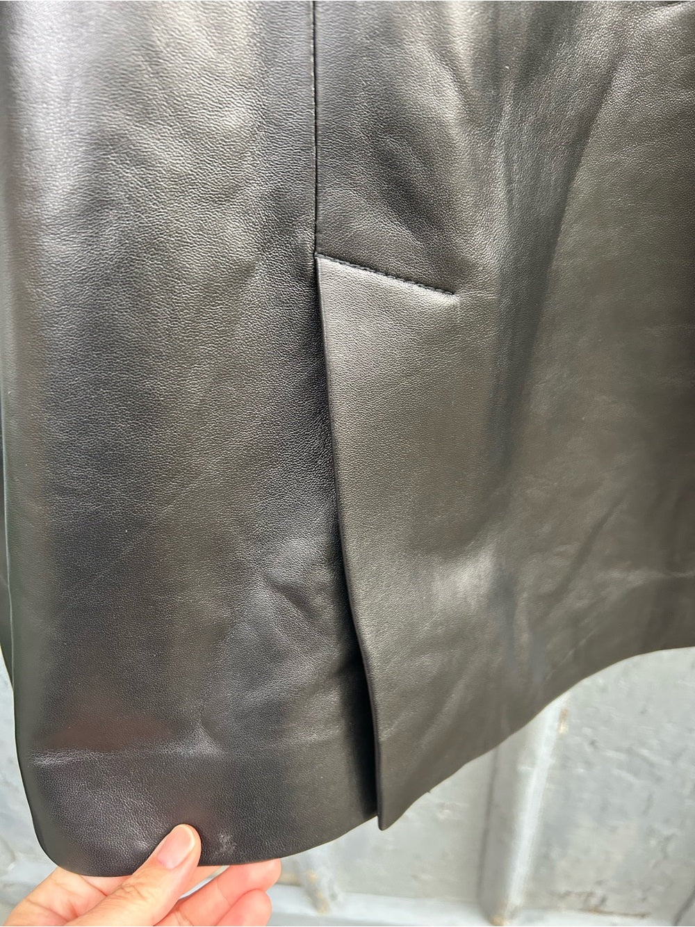 Oval Square Lambs Leather Proven Blazer Jacket, BNWT, size XS/S