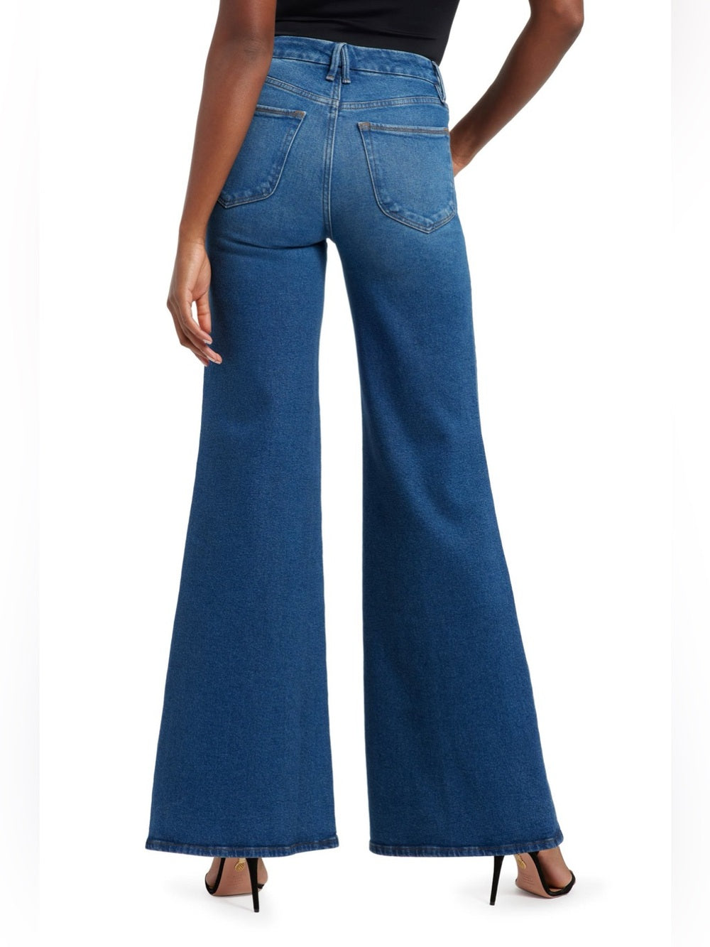 Good American Good Waist Palazzo Jeans, size 16