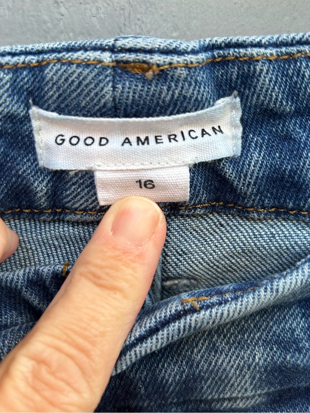 Good American Good Waist Palazzo Jeans, size 16