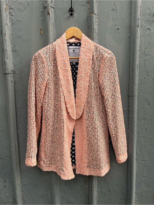 Sunshine Park pink sequin blazer, Small