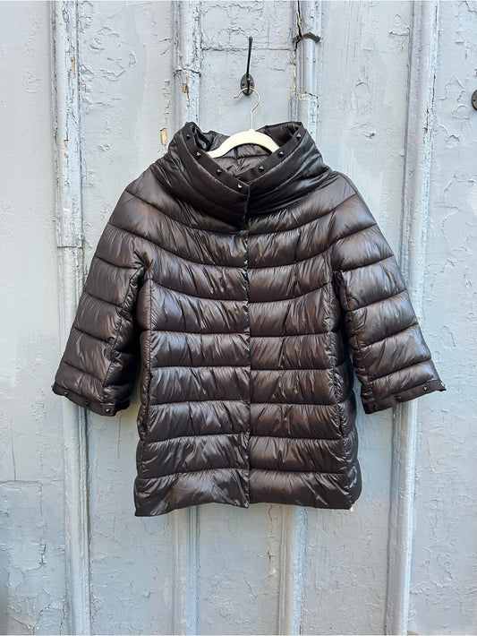 Black Stud detail Down Puffer, Small