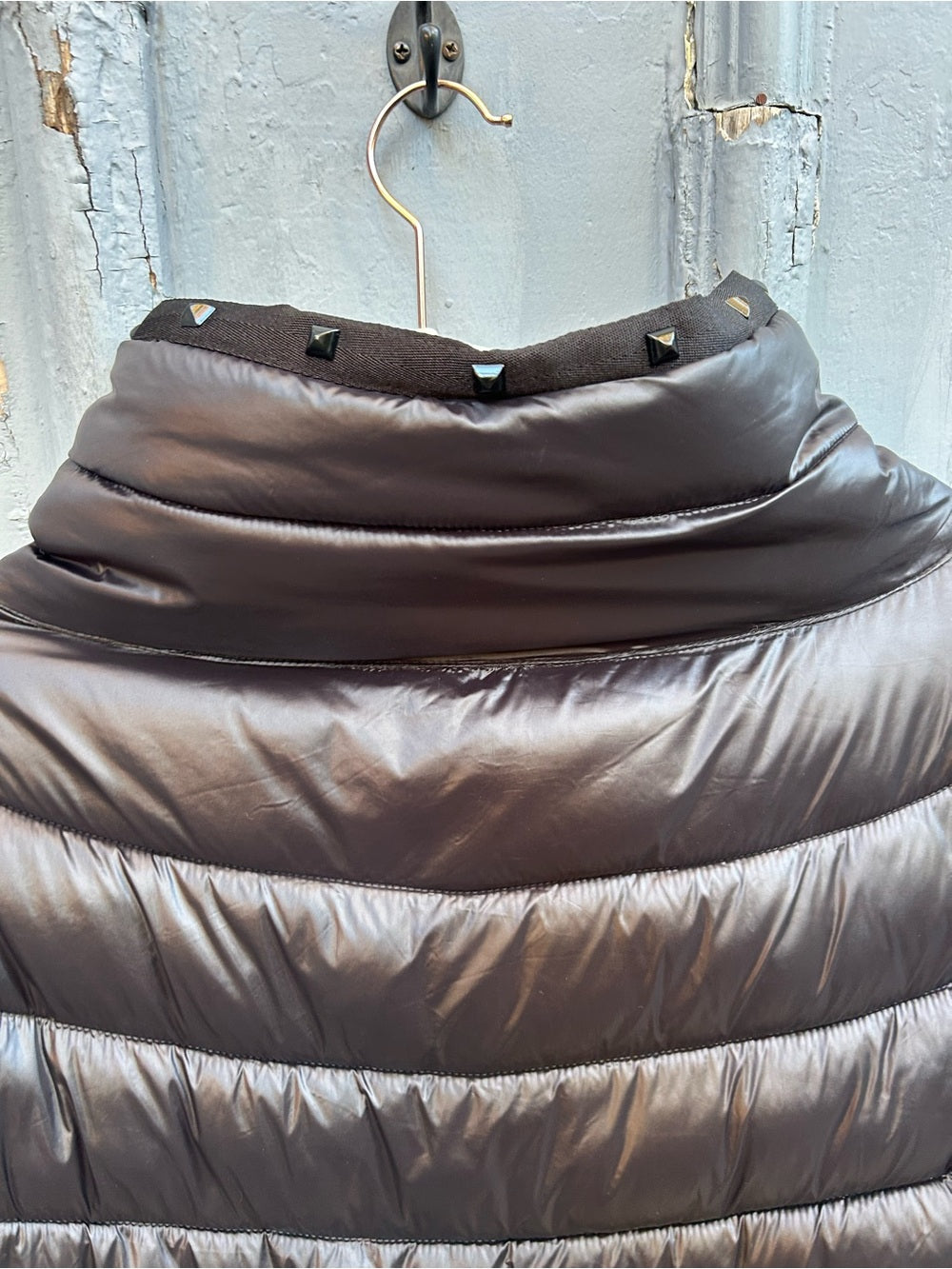 Black Stud detail Down Puffer, Small