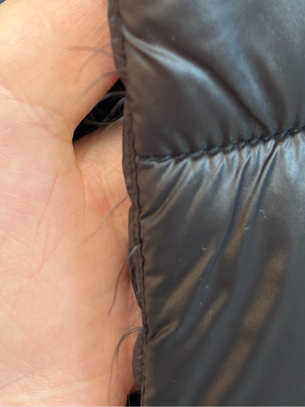 Black Stud detail Down Puffer, Small