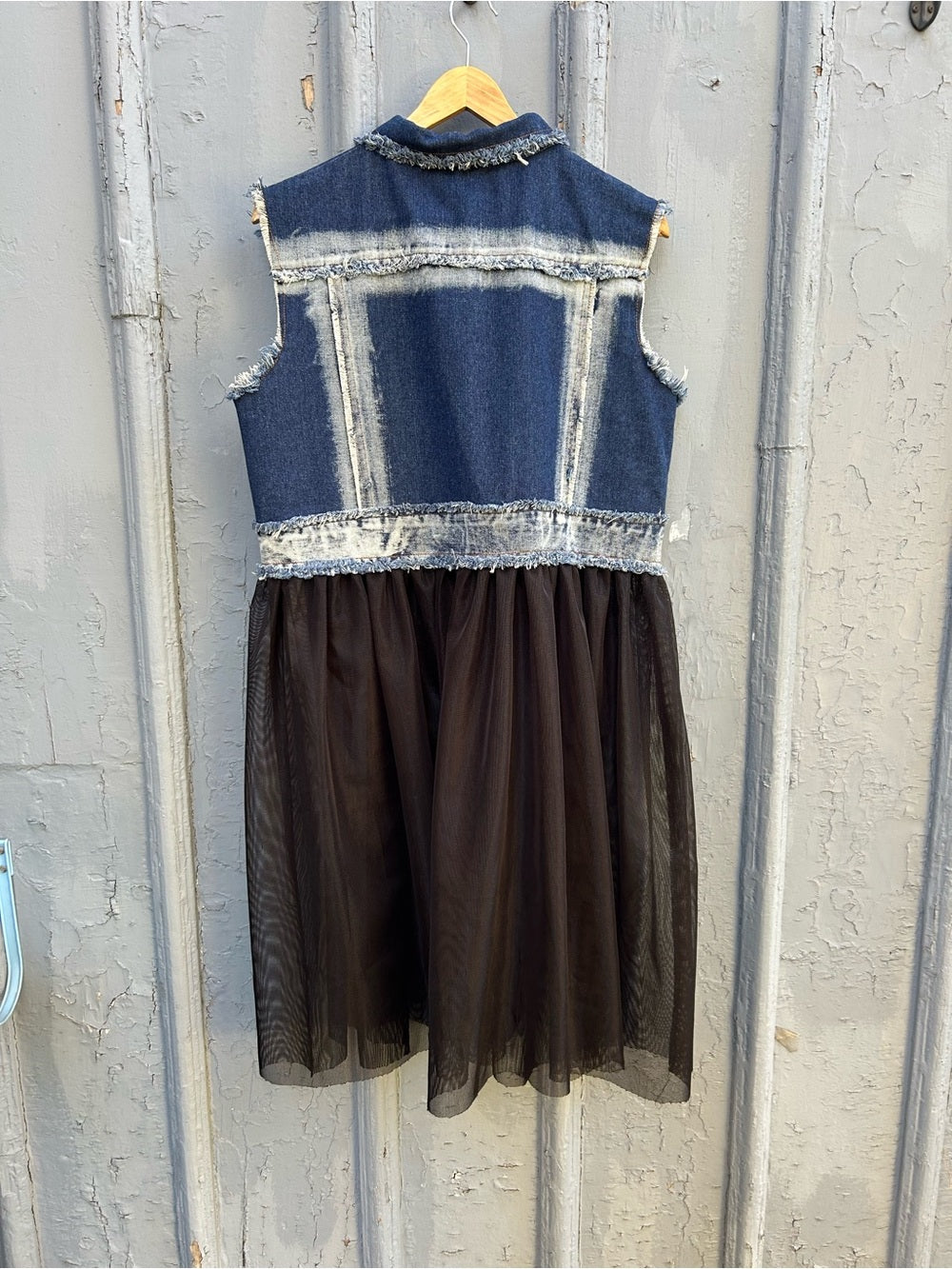 Kate Hewko Denim Tulle Dress, Approx S/M