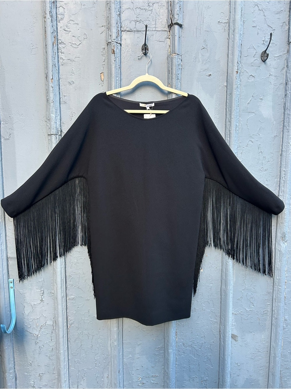 Maje Black fringed Rodeo Dress, BNWT, size “2”,