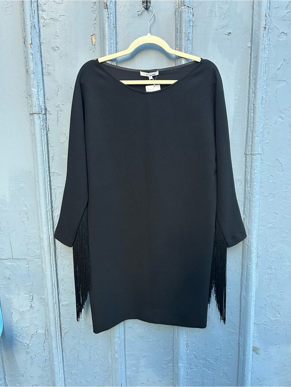 Maje Black fringed Rodeo Dress, BNWT, size “2”,