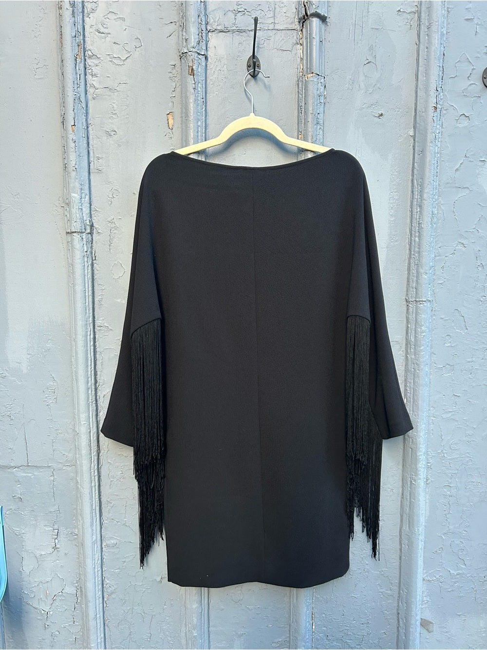 Maje Black fringed Rodeo Dress, BNWT, size “2”,
