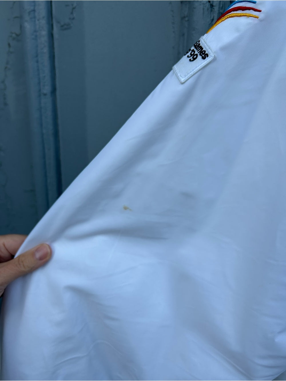 Roots White Canadian Team 1999 Pan Am Jacket, size Large