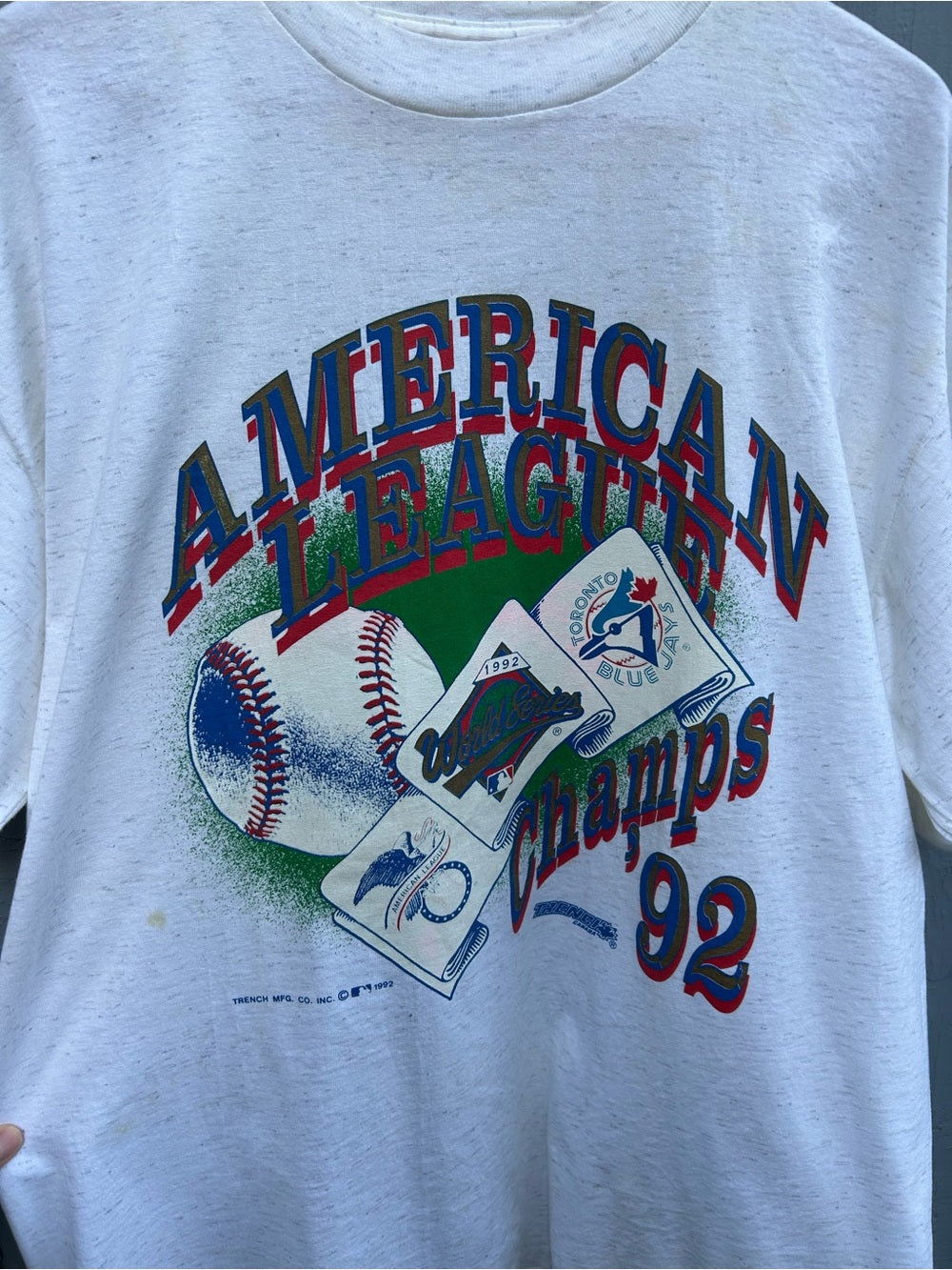 Blue Jays 1992 American League Champions, Never Worn but some marks, size XL
