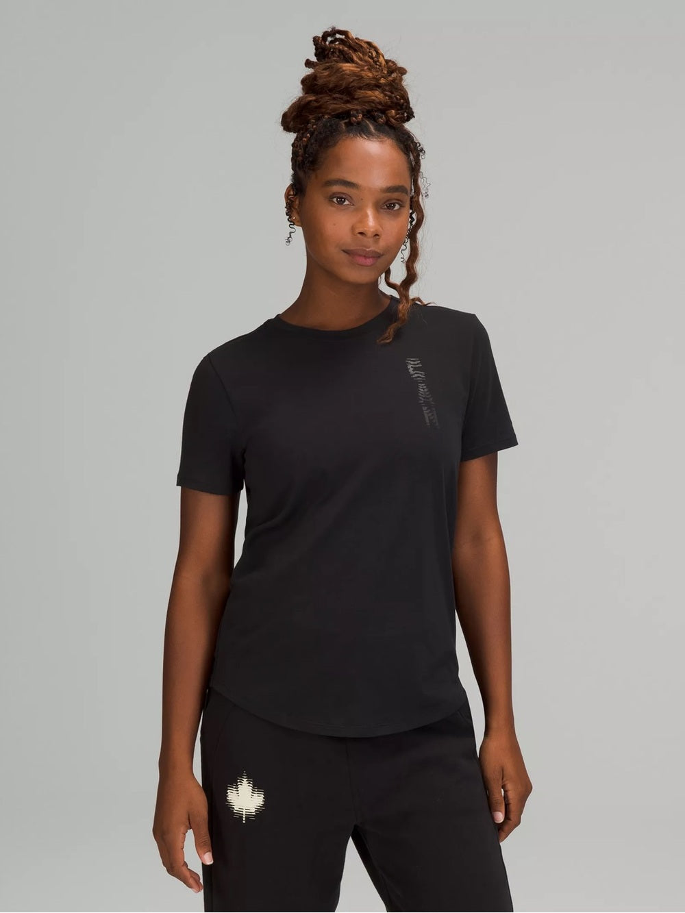 Lululemon Black “Team Can” Love Crew Tee, size 12