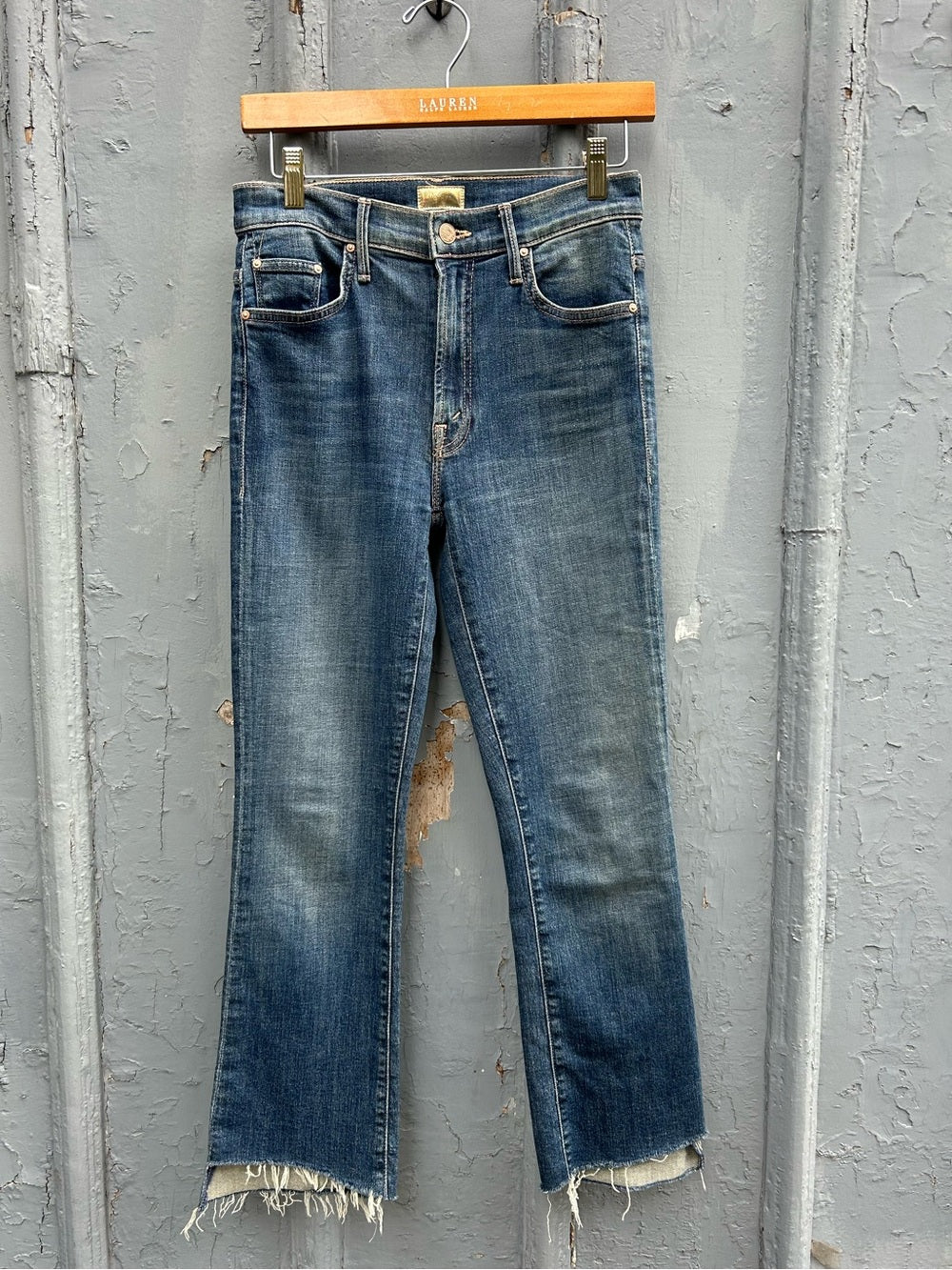 Mother the Insider Crop Step Fray, size 27
