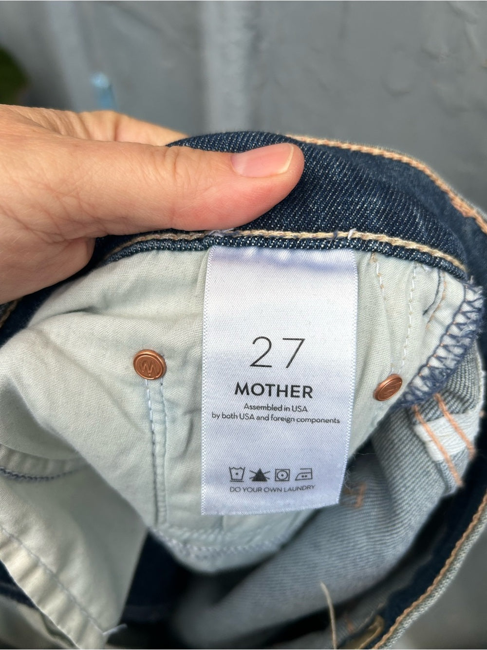 Mother the Insider Crop Step Fray, size 27