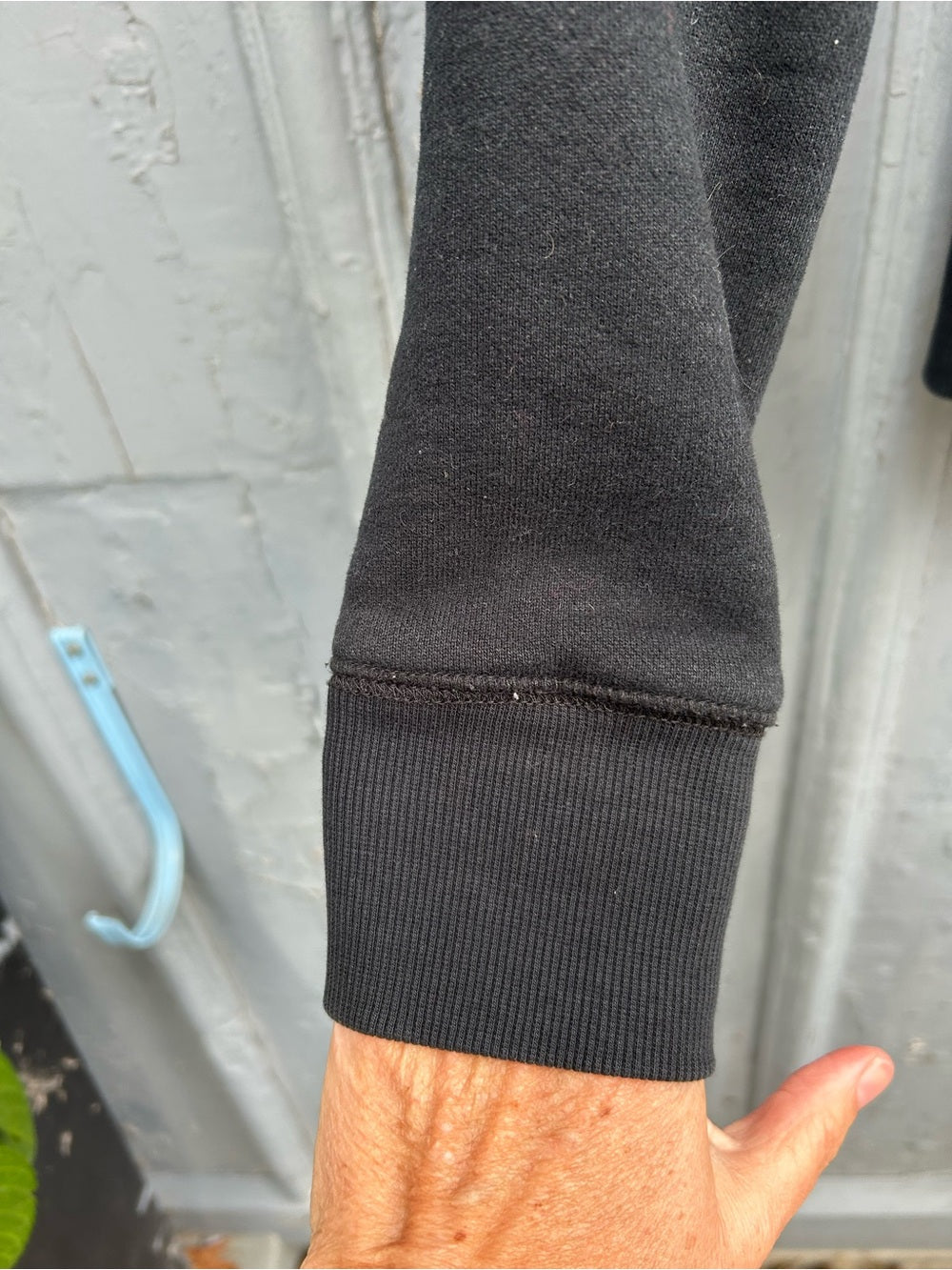 “Vintage” TNA Black furry hoodie, size XS