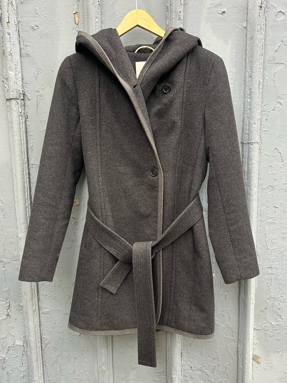 Wilfred Wool Cashmere Hooded Coat, size S