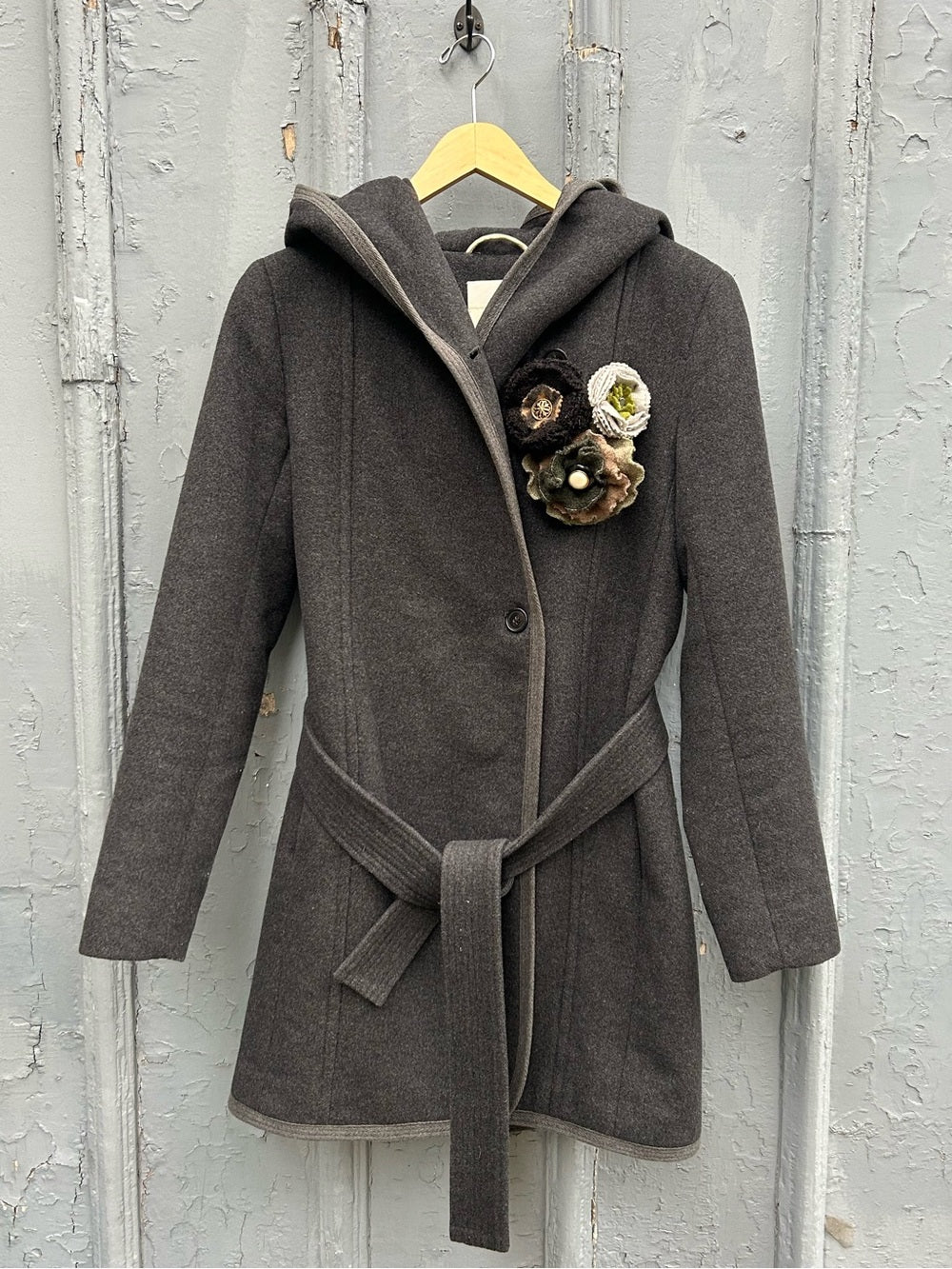 Wilfred Wool Cashmere Hooded Coat, size S