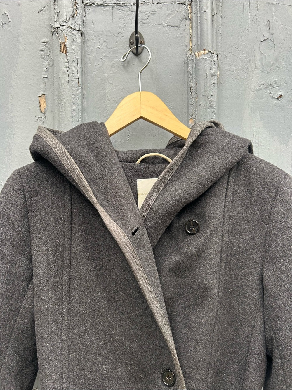 Wilfred Wool Cashmere Hooded Coat, size S
