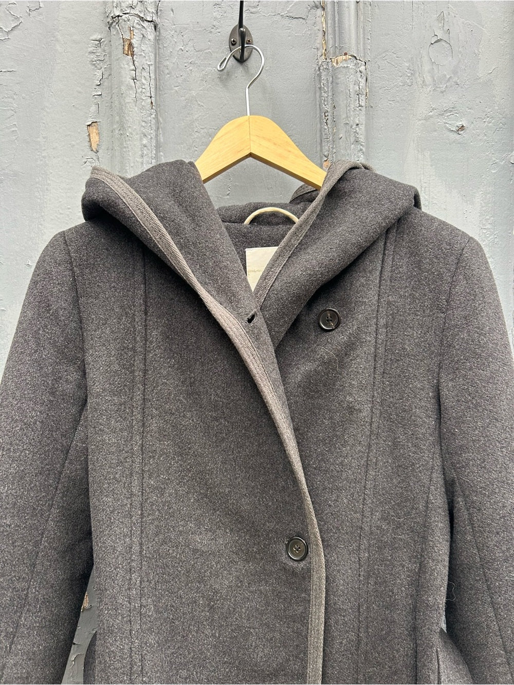 Wilfred Wool Cashmere Hooded Coat, size S