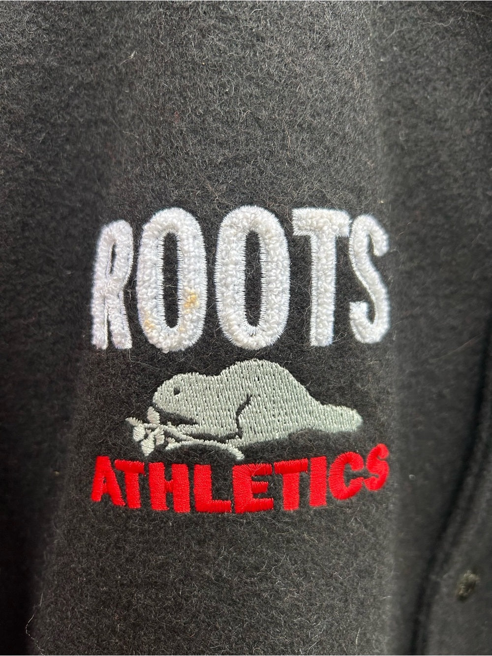 Roots 1998 Nagano Olympic Varsity Jacket, size XL