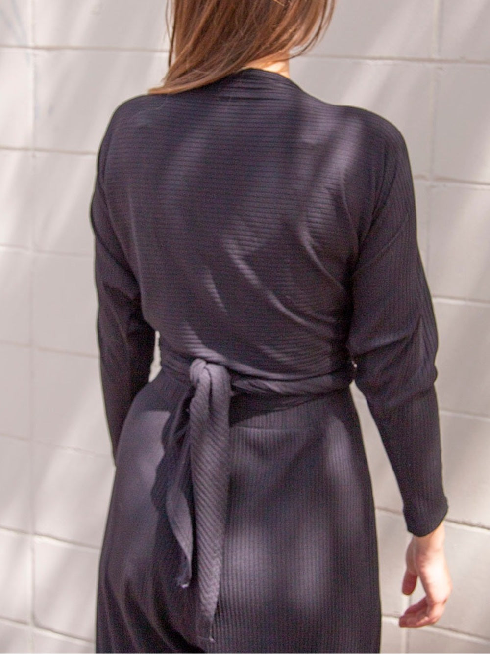 Hackwith design Ribbed Everything Wrap top, size 1/2X