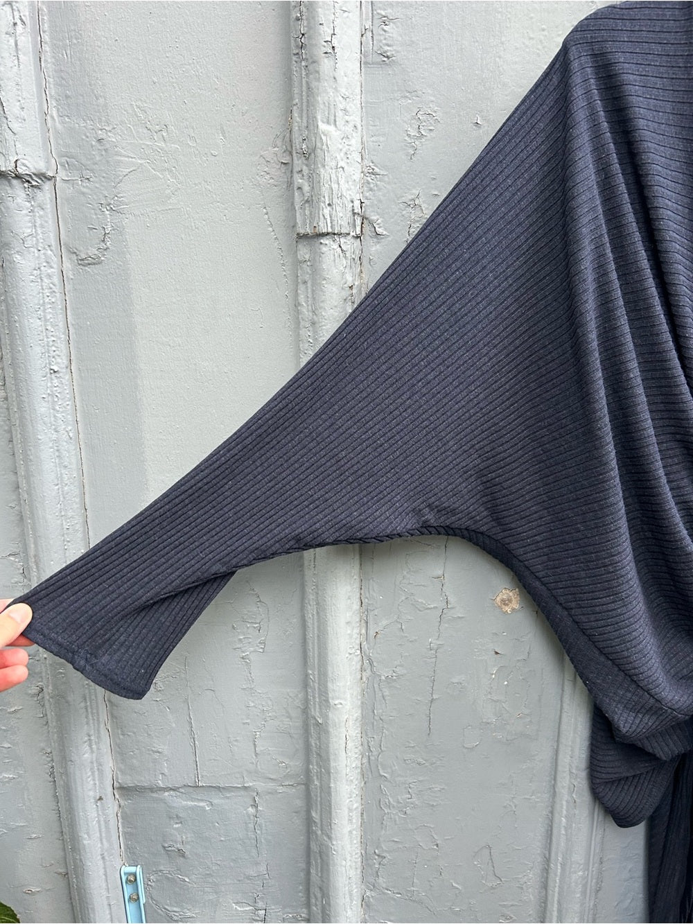 Hackwith design Ribbed Everything Wrap top, size 1/2X