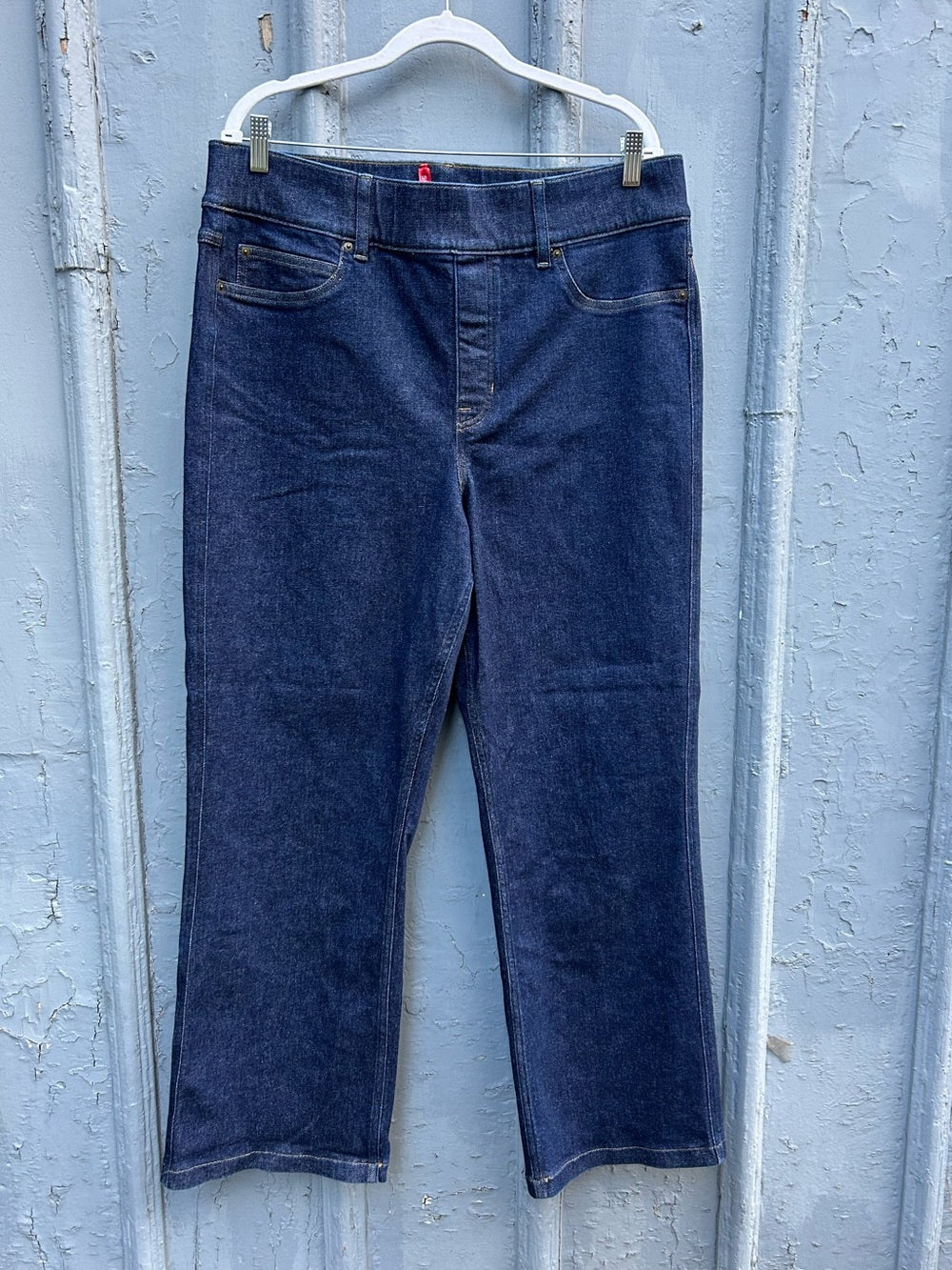 Spanx dark rinse straight jeans, size 2X