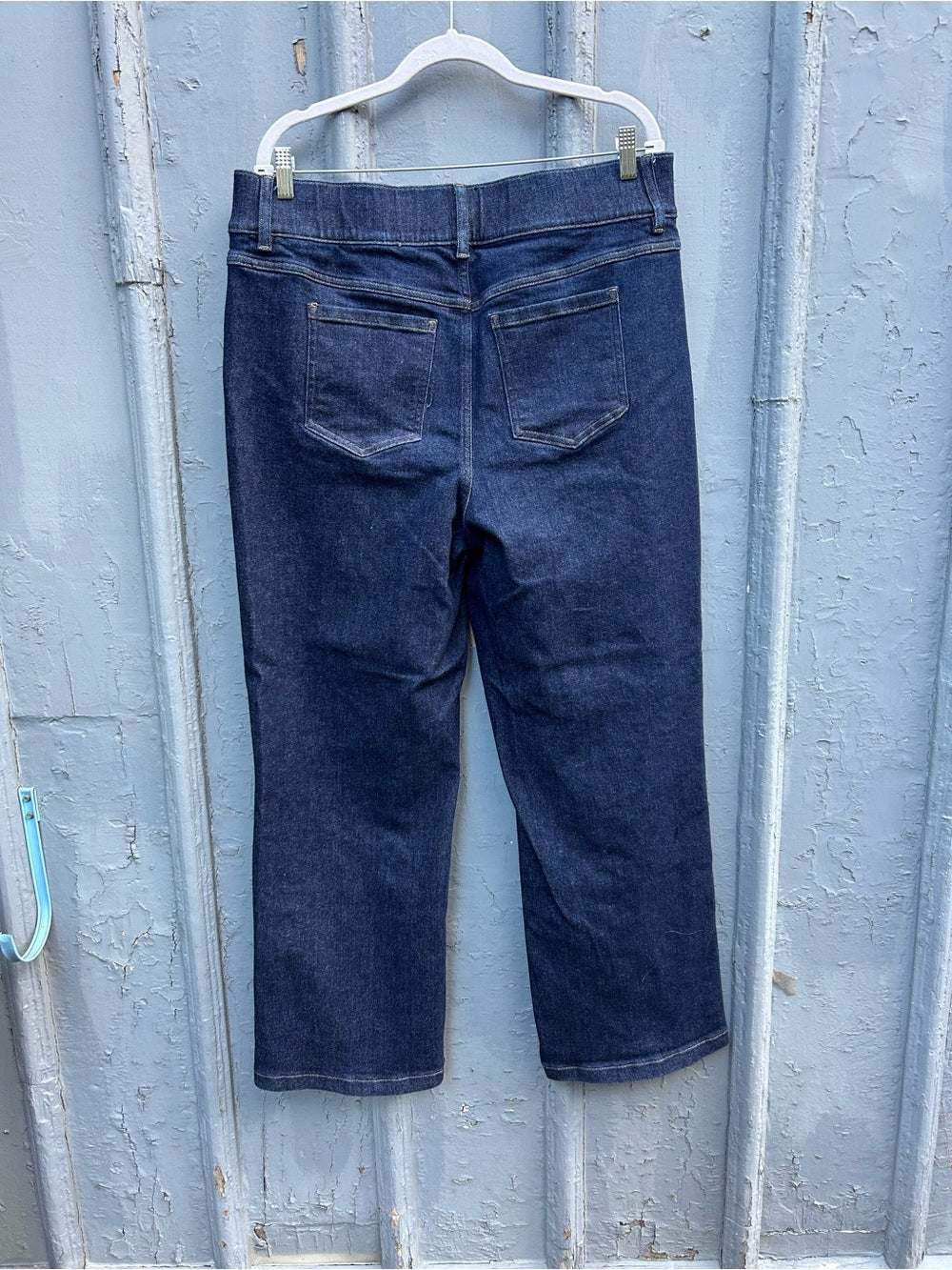 Spanx dark rinse straight jeans, size 2X
