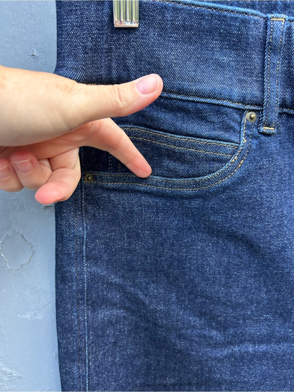 Spanx dark rinse straight jeans, size 2X