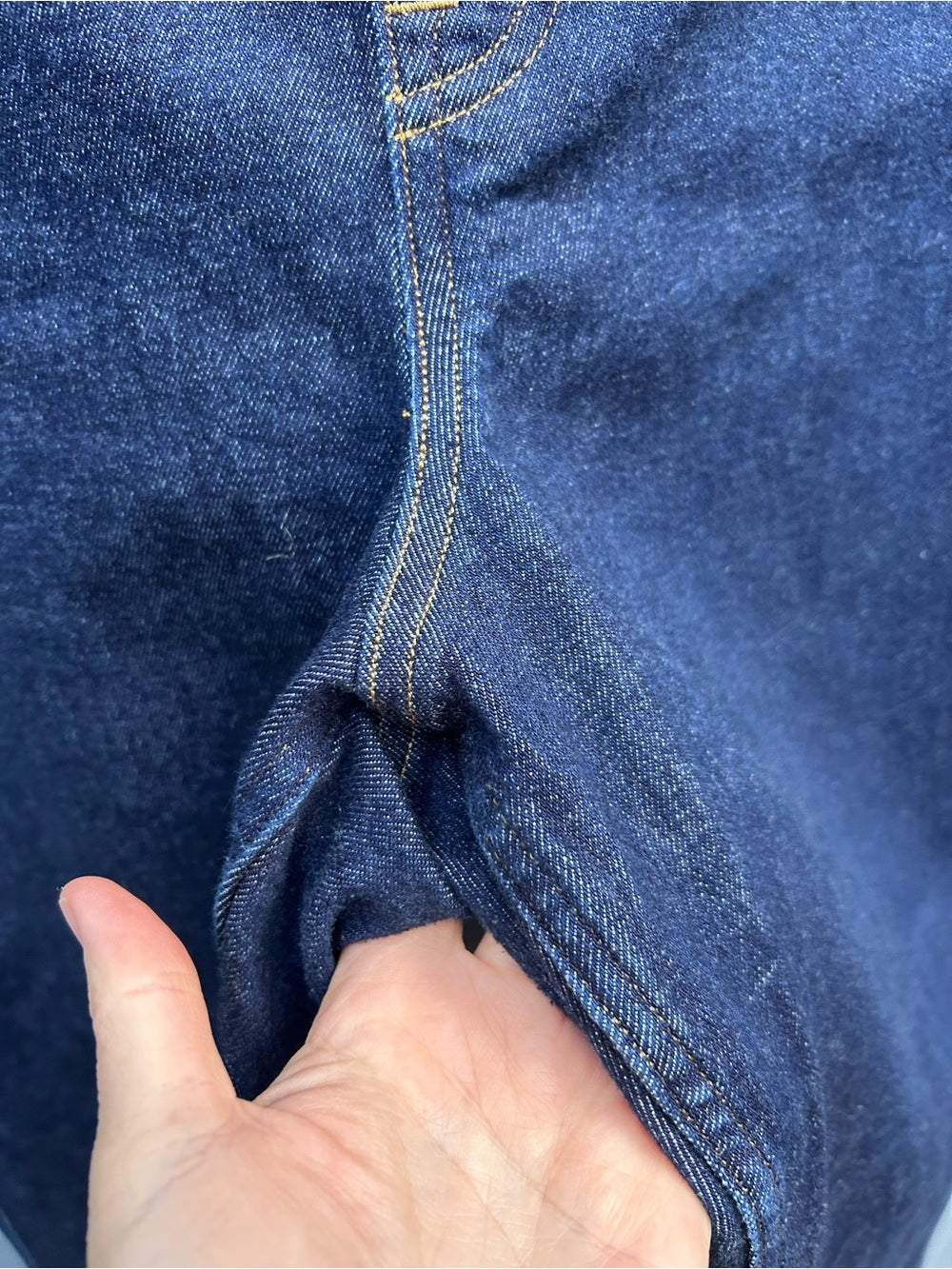 Spanx dark rinse straight jeans, size 2X