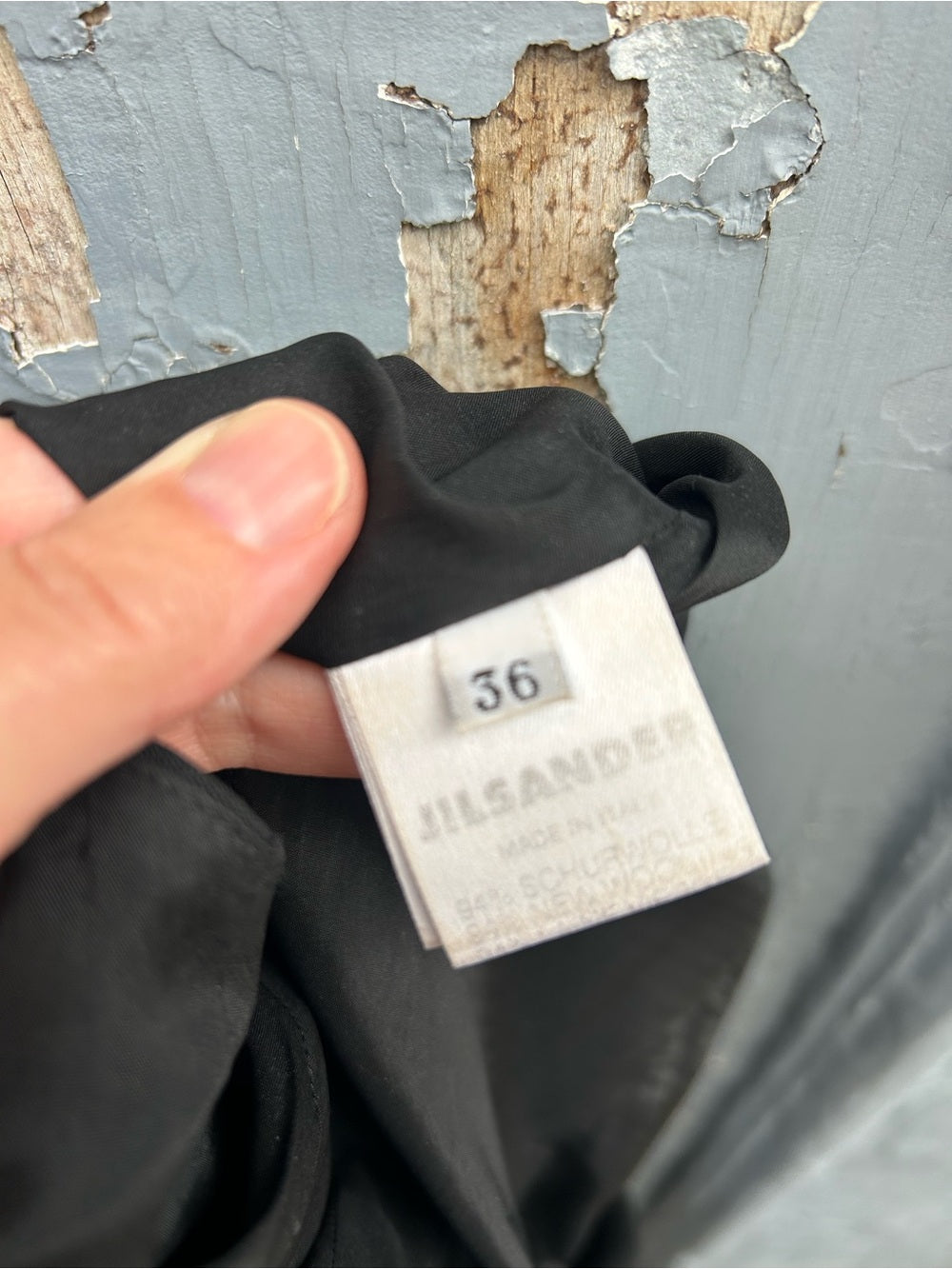 Jil Sander black midi pencil skirt, size 36 (Small)