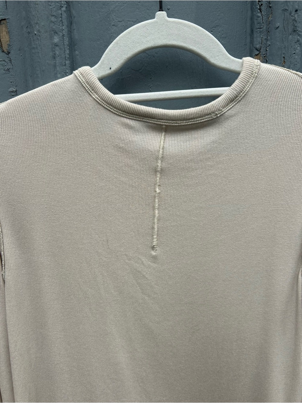 Lululemon Oatmeal Hold Tight Ribbed Tee, size approx L