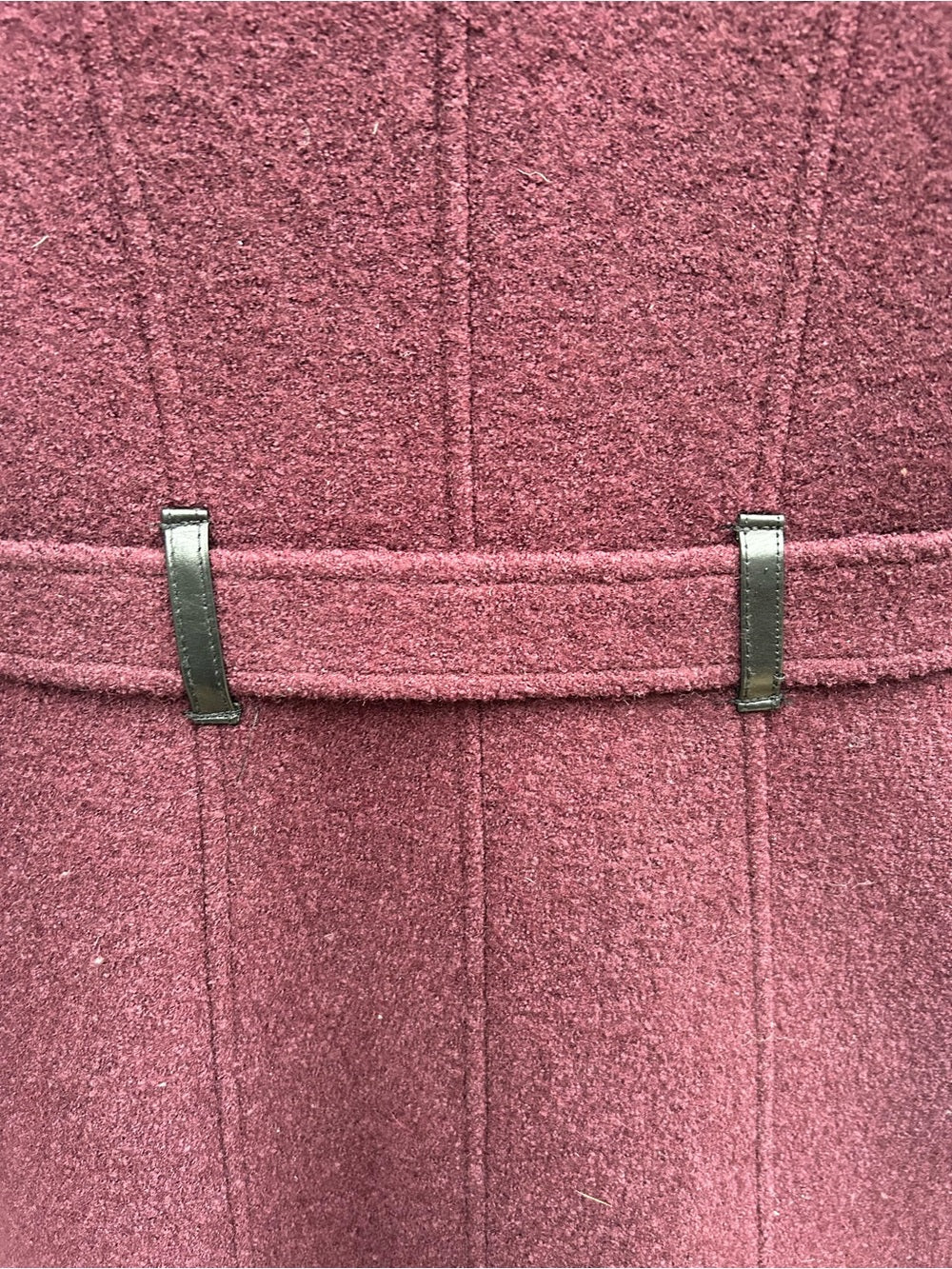 Soya & Kyo Burgundy Wool blend coat, size XS