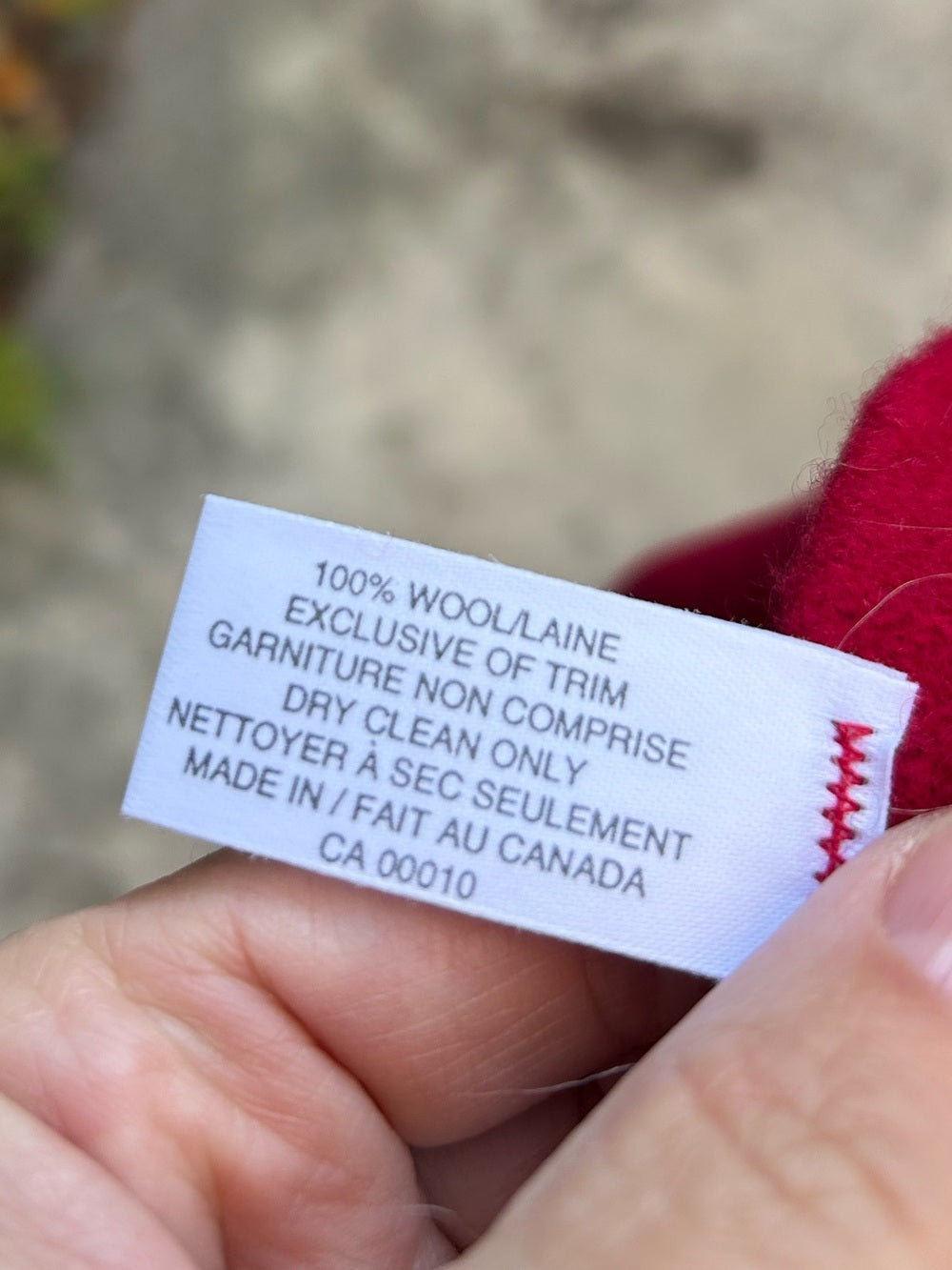 Red wool (Raspberry) beret, one size