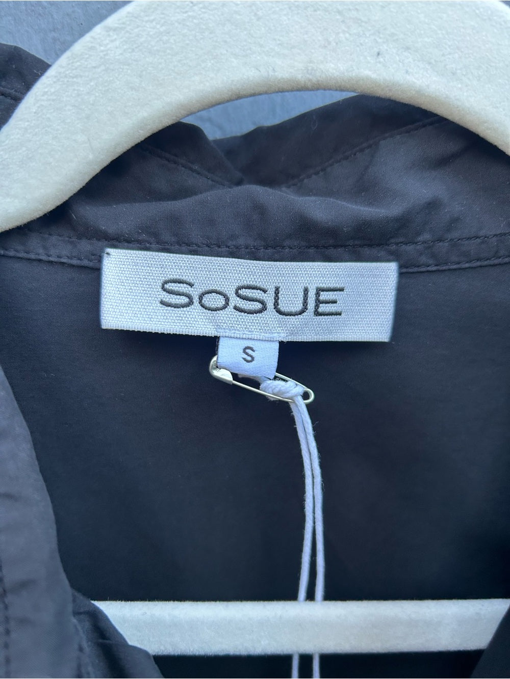 SoSue Black button down, BNWT, size Small