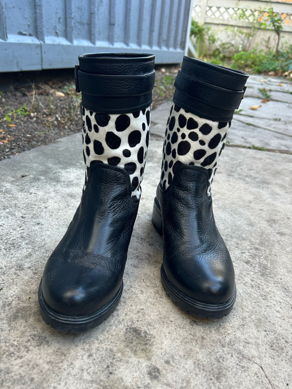 Loriblu leather/ Cow hide moto boots, size 39 (8)