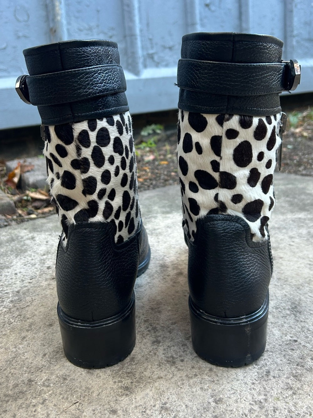 Loriblu leather/ Cow hide moto boots, size 39 (8)