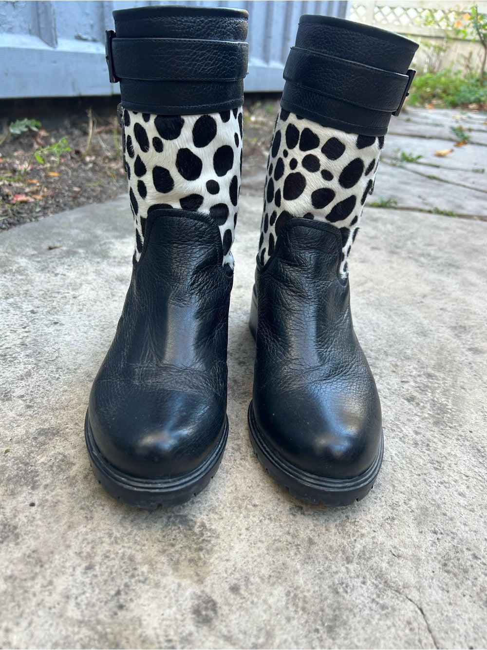 Loriblu leather/ Cow hide moto boots, size 39 (8)