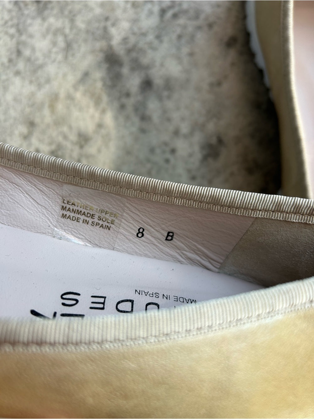 Paul Mayer Attitudes Gold Bravo Lug Sole Ballet Flat, BNWOB, size 8