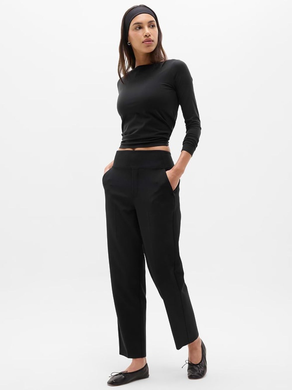 Athleta black Endless High Rise pants, size 8P