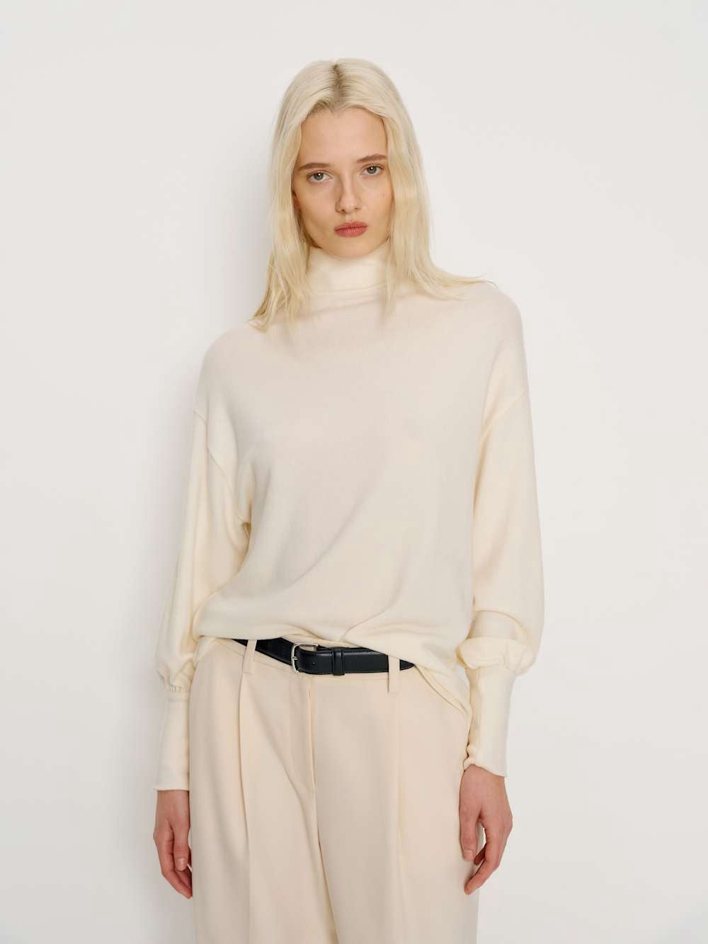 Reformation Leonie Cream Knit Top, size S