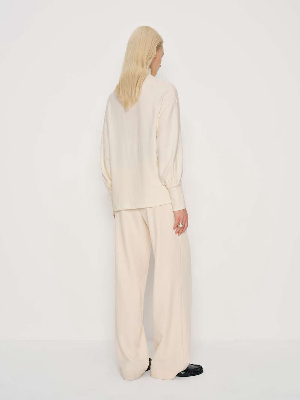 Reformation Leonie Cream Knit Top, size S