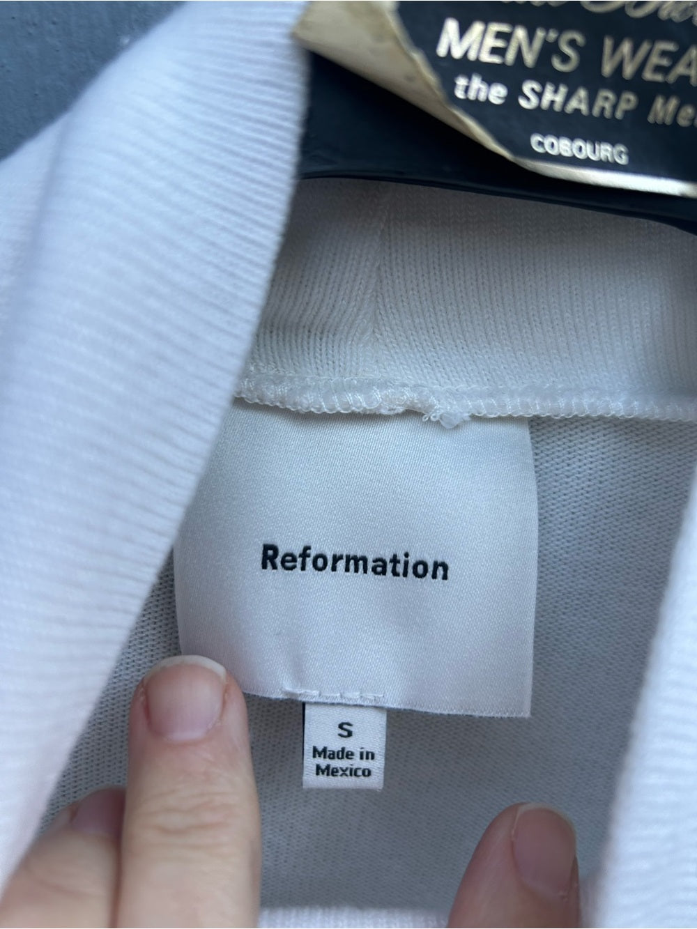 Reformation Leonie Cream Knit Top, size S