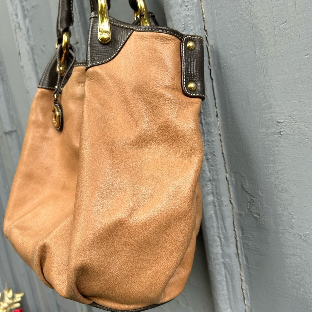 Tous Leather shoulder bag, 16.5”x 11.5”x 6.5”