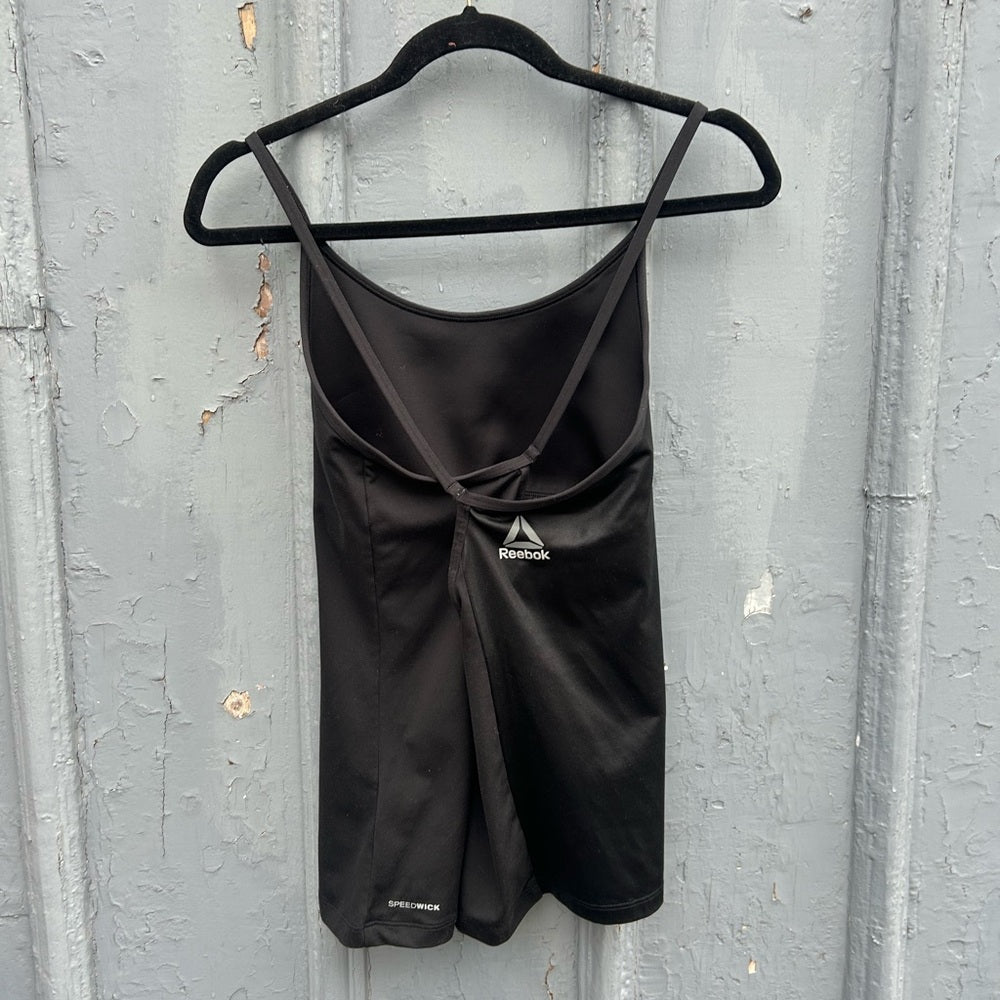 Reebok Strappy black tank, size M