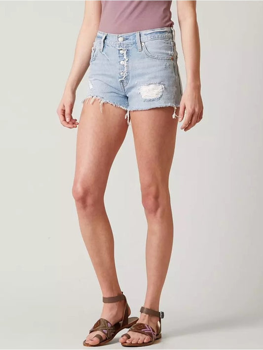Levi’s 501 North Beach Noise Denim Jean Shorts, Size 27