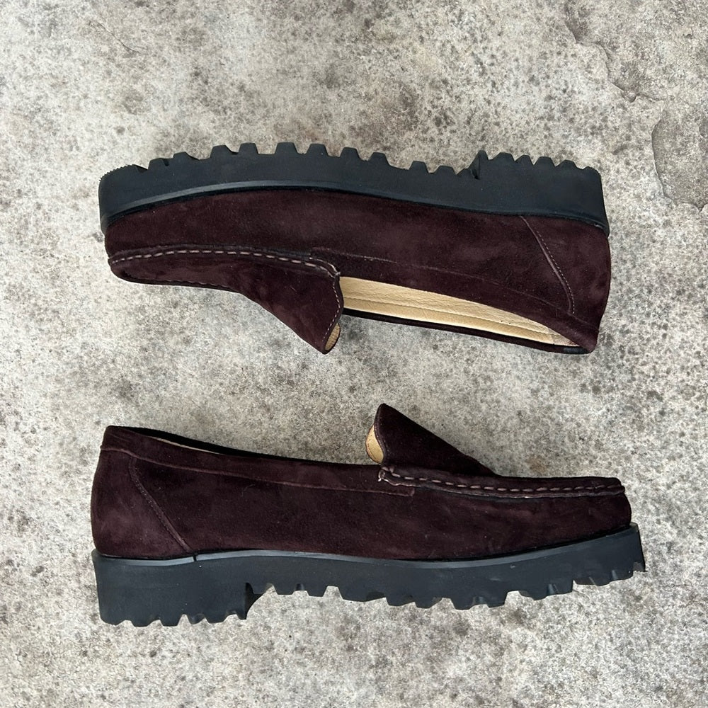 Ron White Rita Brown Suede Loafer, size 38.5 (7.5 US)