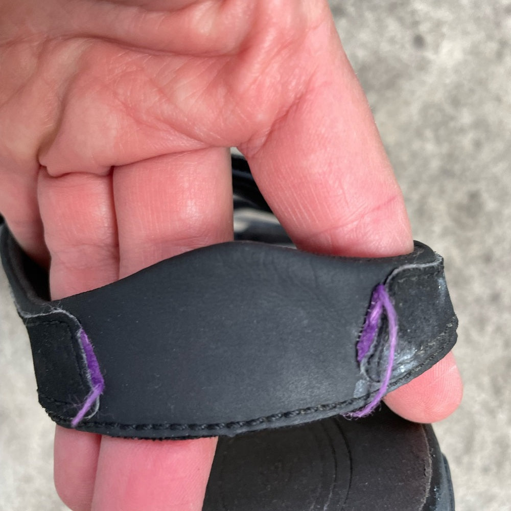 Teva Tirra Youth Sandals Shoes Grey Black Purple, Size 1