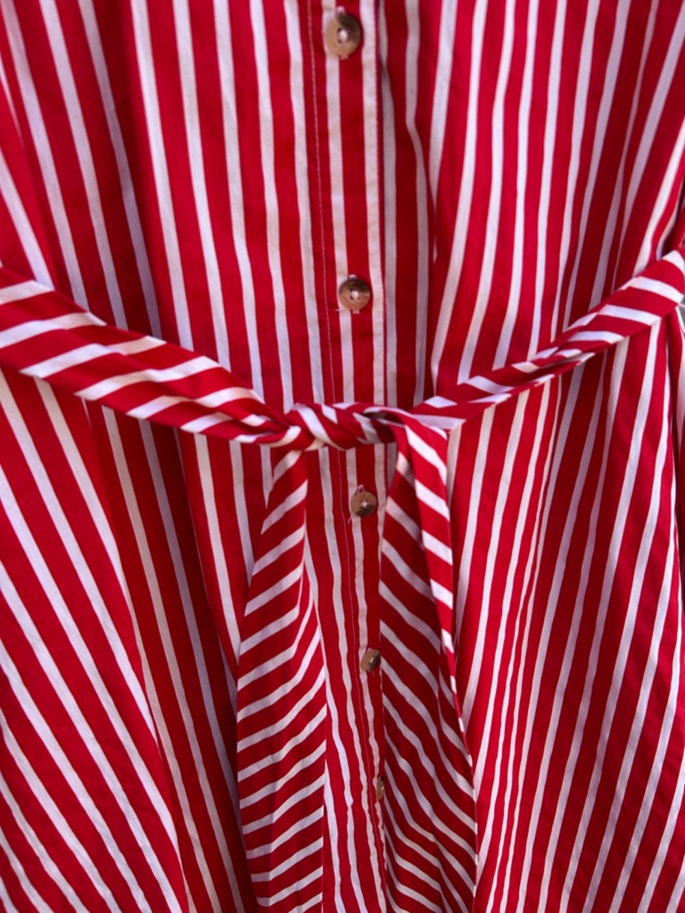 Maeve Red Kiana Striped Shirt dress, size M